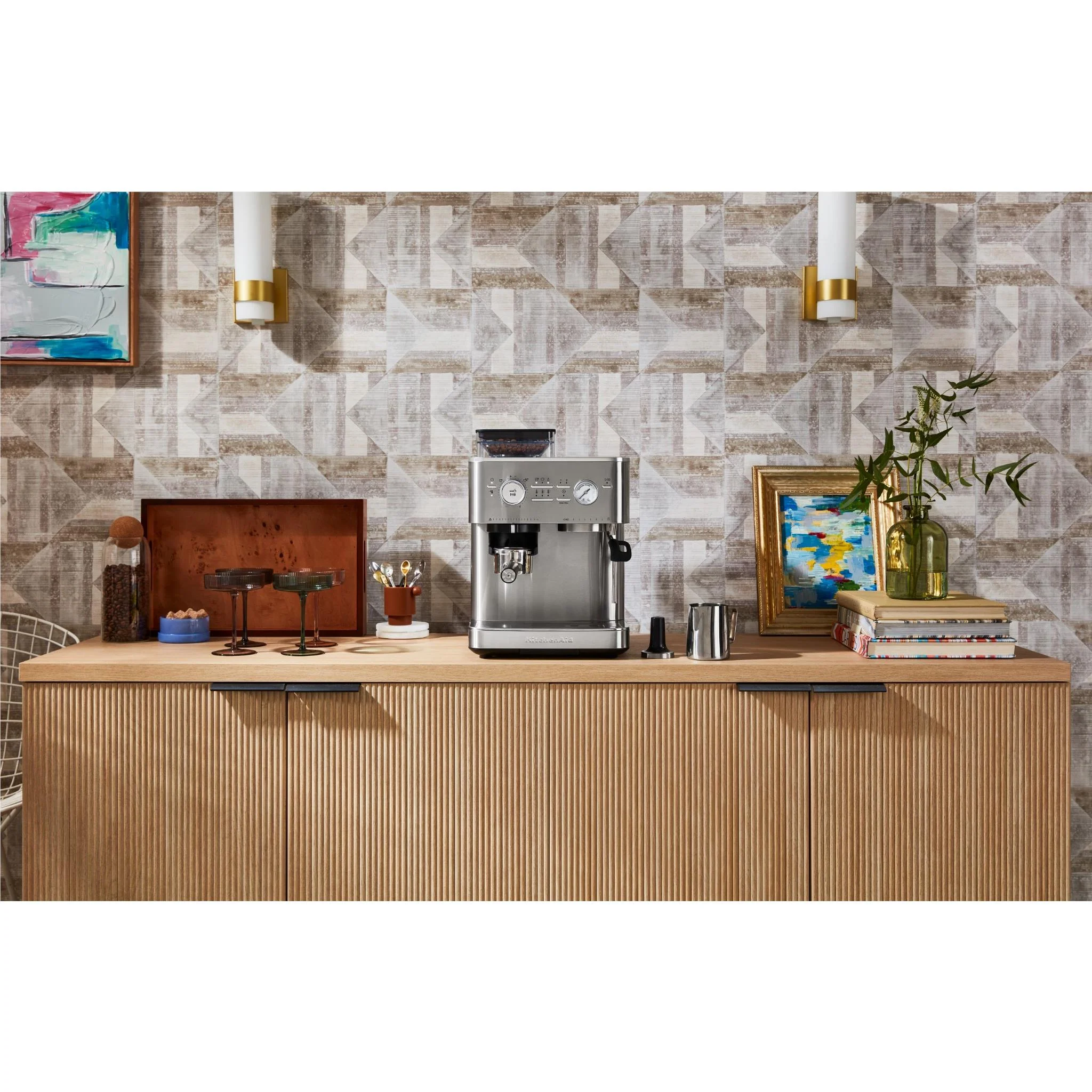 KitchenAid KES6551 Semi Automatic Espresso Machine with Burr Grinder (Steel) - Image 11