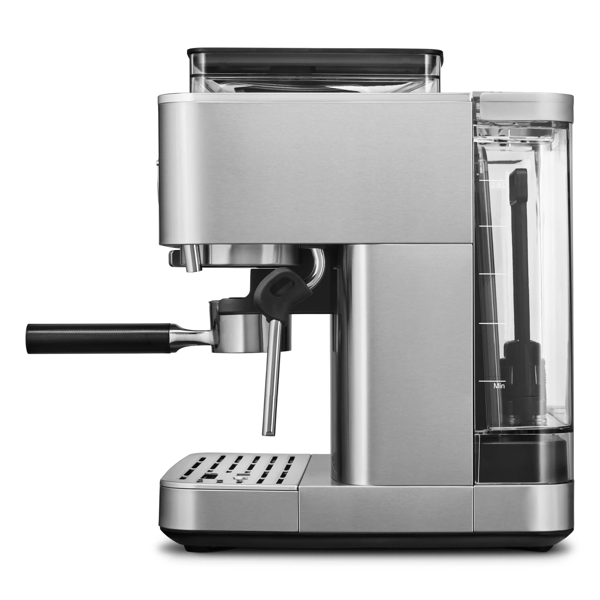 KitchenAid KES6551 Semi Automatic Espresso Machine with Burr Grinder (Steel) - Image 4