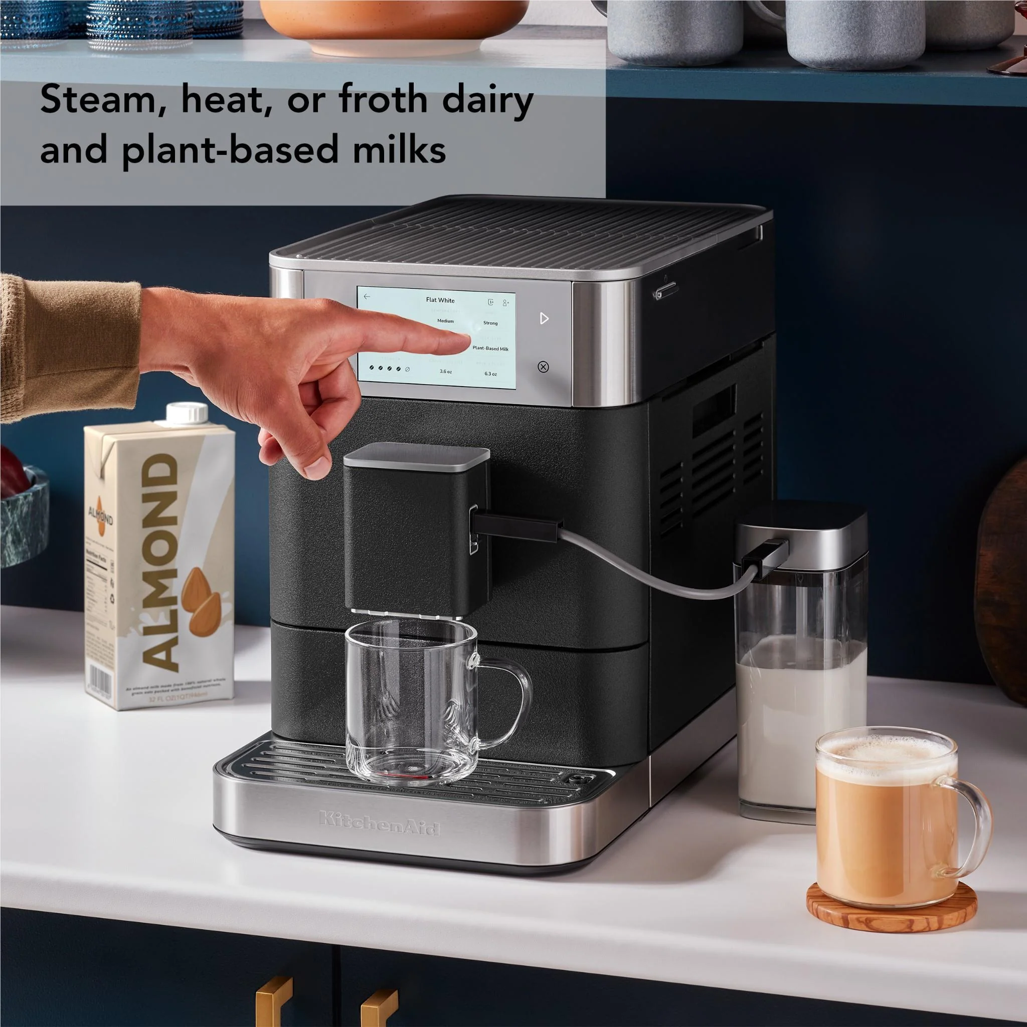 KitchenAid KF8 Fully Automatic Espresso Machine with Milk Container (Cast Iron) - Image 6