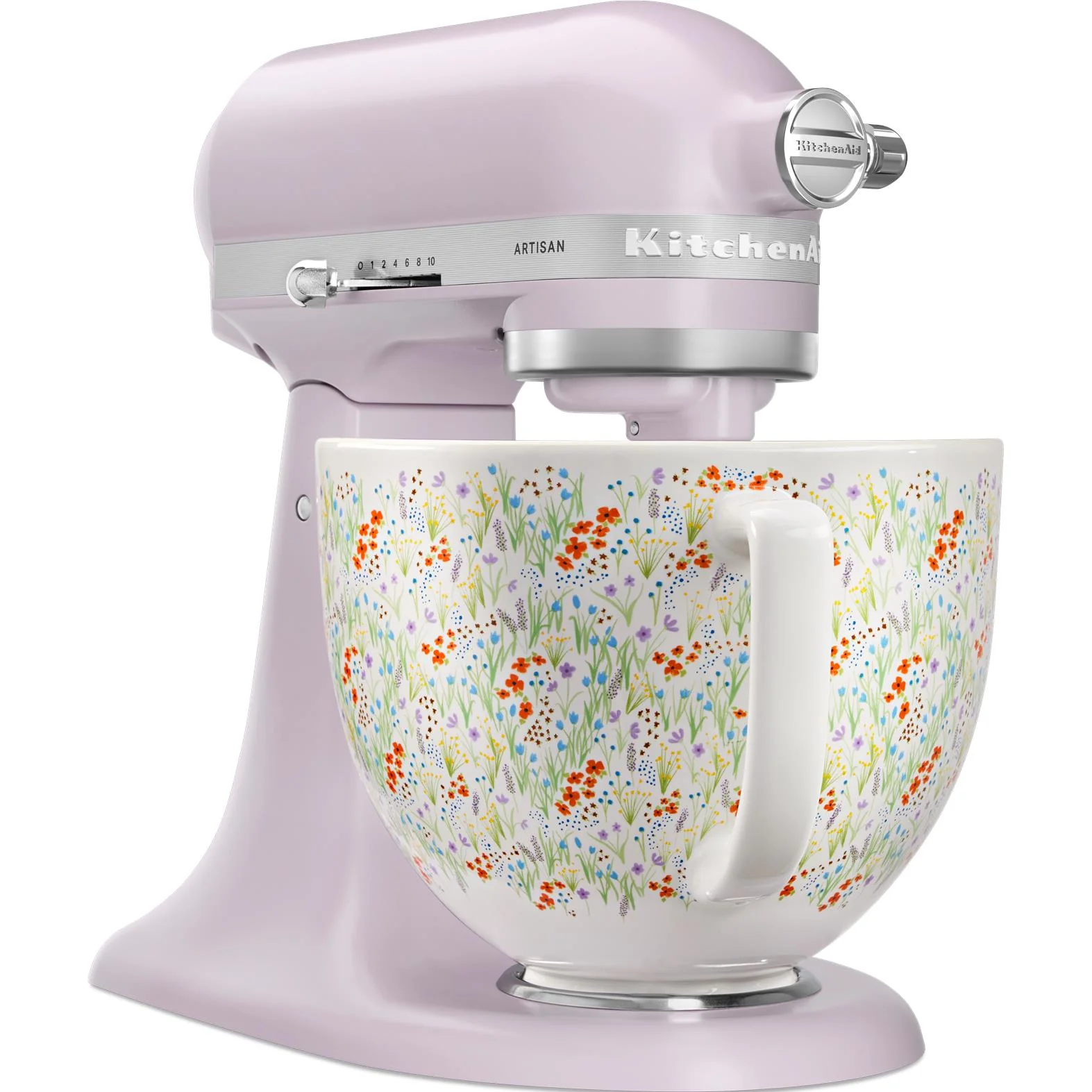 KitchenAid KSM156 4.7L Artisan Stand Mixer with Ceramic Floral Bowl - Image 2