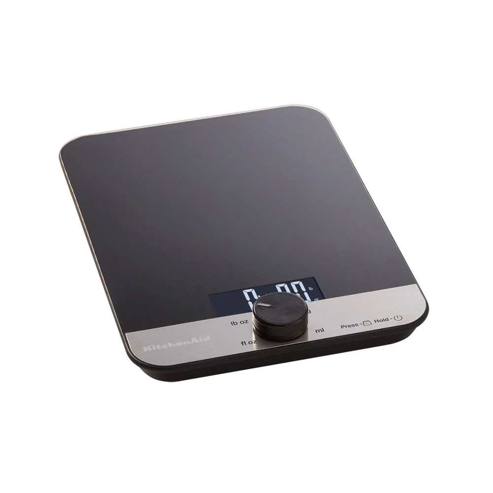 KitchenAid Stainless Steel/Glass Digital Weighing Food Measure Kitchen Scale 5kg - Image 2