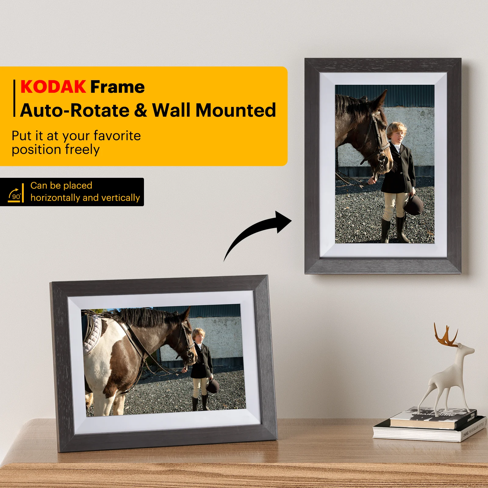 KODAK RCF-1012W 10.1" Classic Digital Photo Frame 32GB Wi-Fi (Black Wood) - Image 5