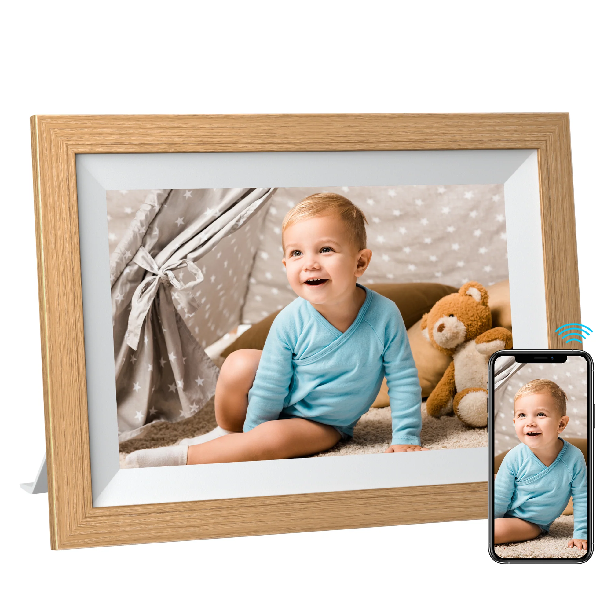Kodak RCF-1012W 10,1" Classic Wooden Digital Photo Frame (Burlywood) - Image 2