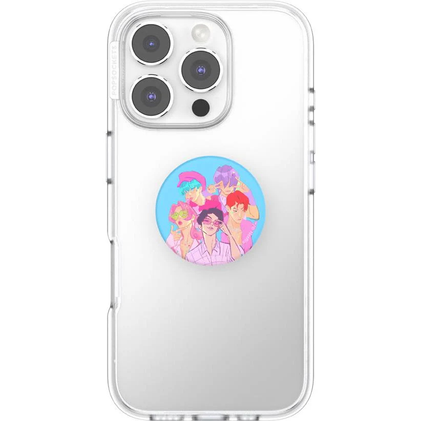 KPop Demon Hunters x PopSockets PopTop Adhesive and Chain Lite (Saja Boys) - Image 3
