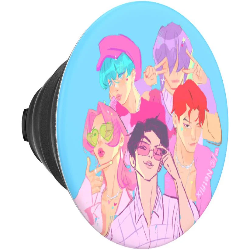 KPop Demon Hunters x PopSockets PopTop Adhesive and Chain Lite (Saja Boys) - Image 5