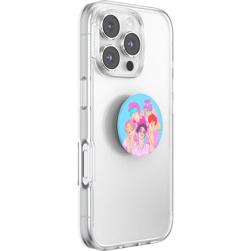 KPop Demon Hunters x PopSockets PopTop Adhesive and Chain Lite (Saja Boys) - Image 7
