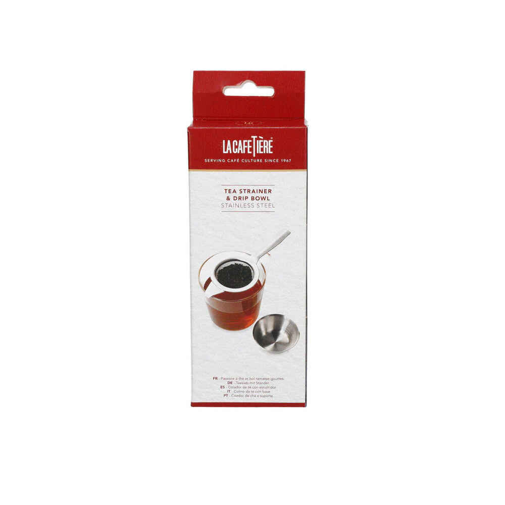 La Cafetiere 14cm Stainless Steel Tea Strainer with Stand (Silver) - Image 2