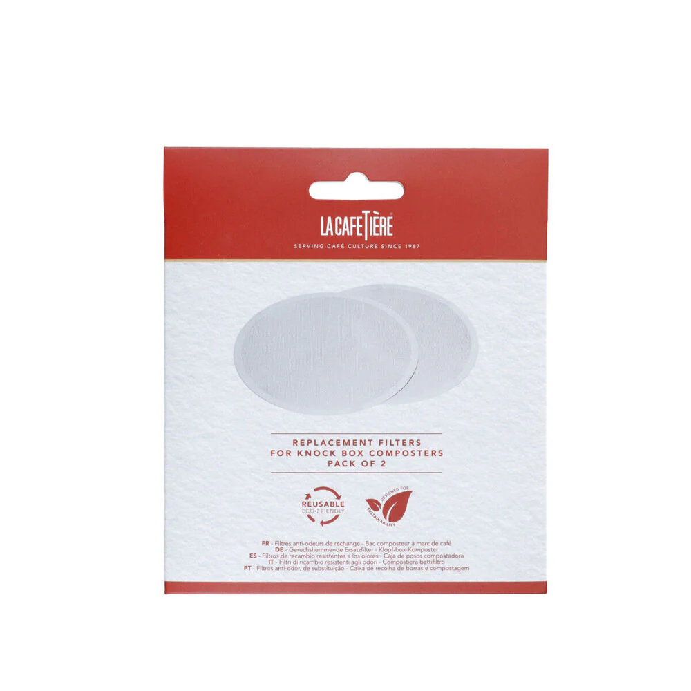 La Cafetiere 2-Pieces Replacement Filter For Coffee Knock Box (White) - Image 2