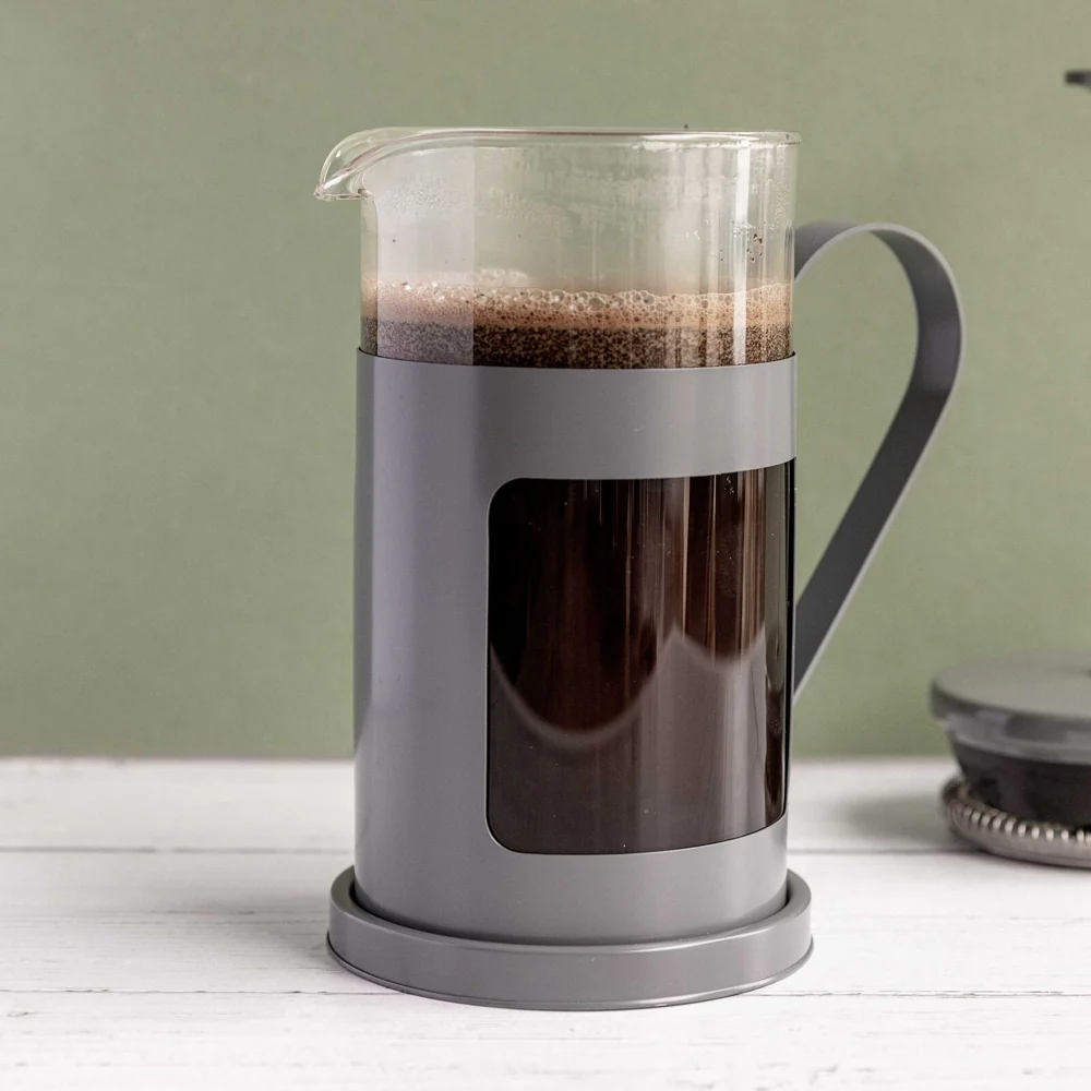 La Cafetiere Monaco 8-Cup 1L Stainless Steel/Glass French Press (Cool Grey) - Image 5