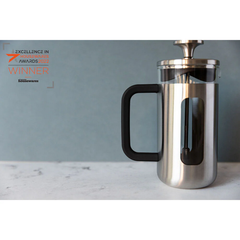 La Cafetiere Pisa 3-Cup 350ml Brushed SS/Glass French Press (Silver) - Image 2