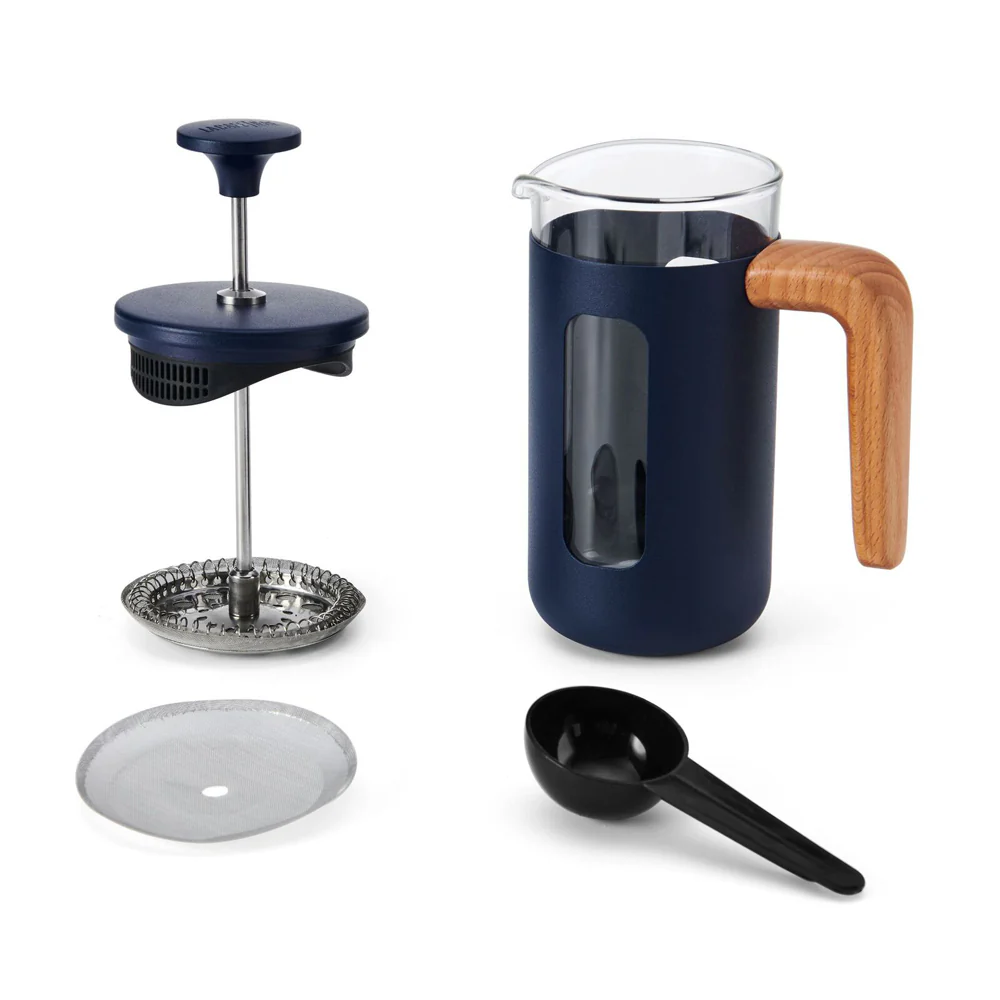 La Cafetiere Pisa 3-Cup 350ml Stainless Steel/Glass French Press (Navy) - Image 7