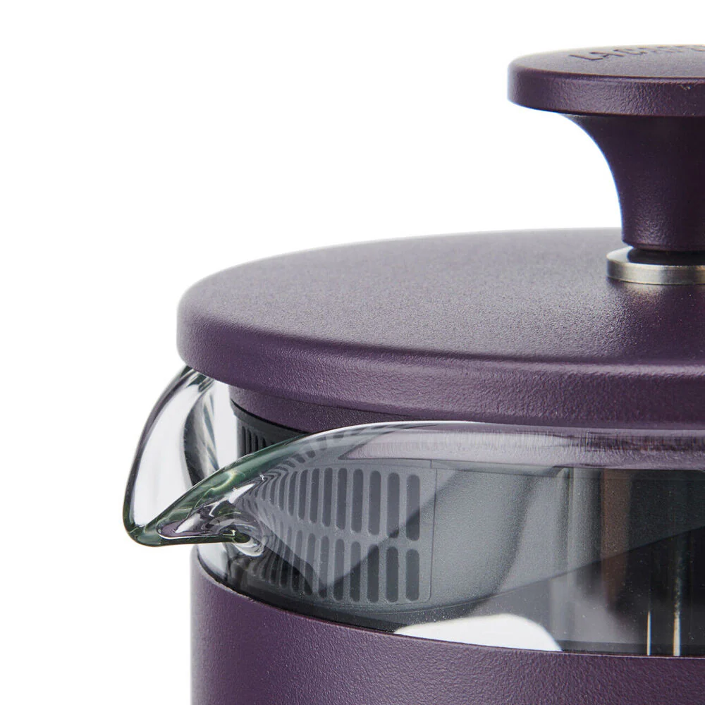 La Cafetiere Pisa 8-Cup Cafetiere Manual Glass Coffee Press Maker (Purple) - Image 3