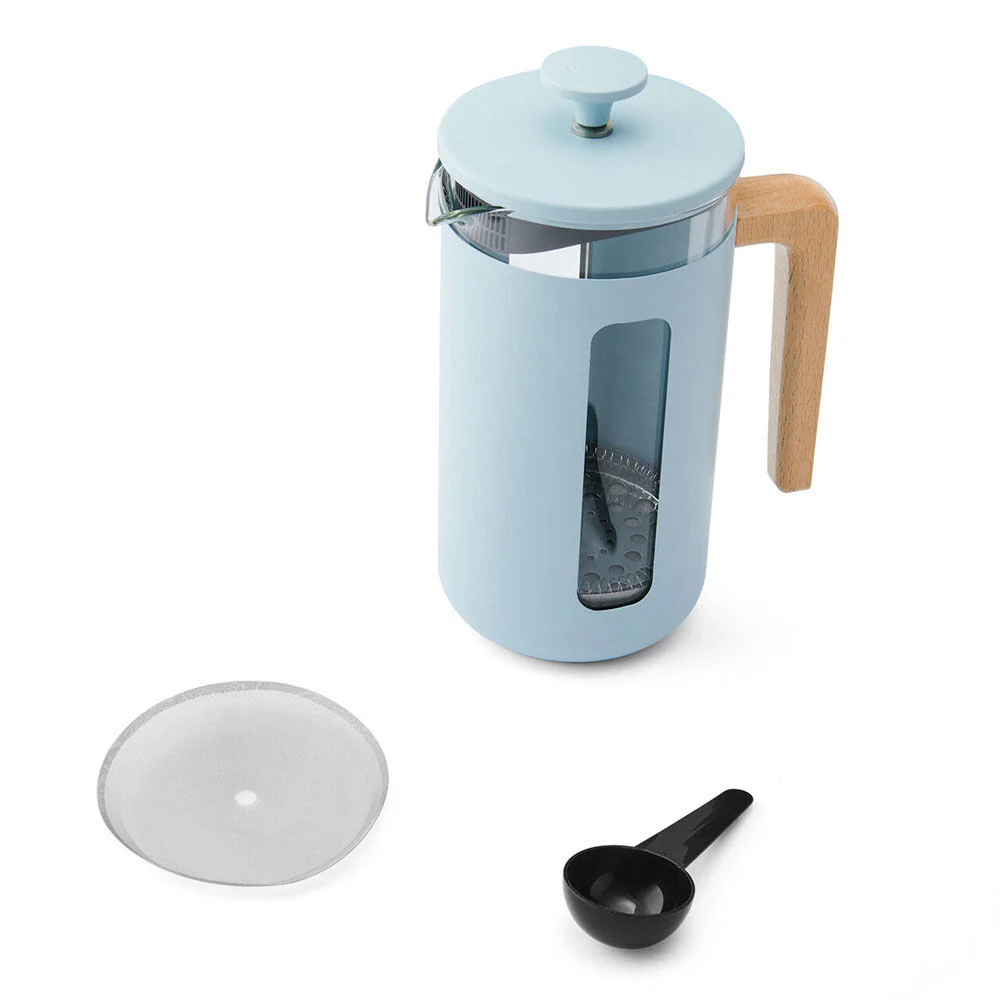 La Cafetiere Pisa 8-Cup Stainless Steel Coffee Press (Sky Blue) - Image 3