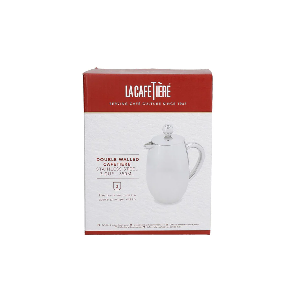 La Cafetiere Stainless Steel Double Walled Cafetiere French Press (8 Cup/1.0L) - Image 2
