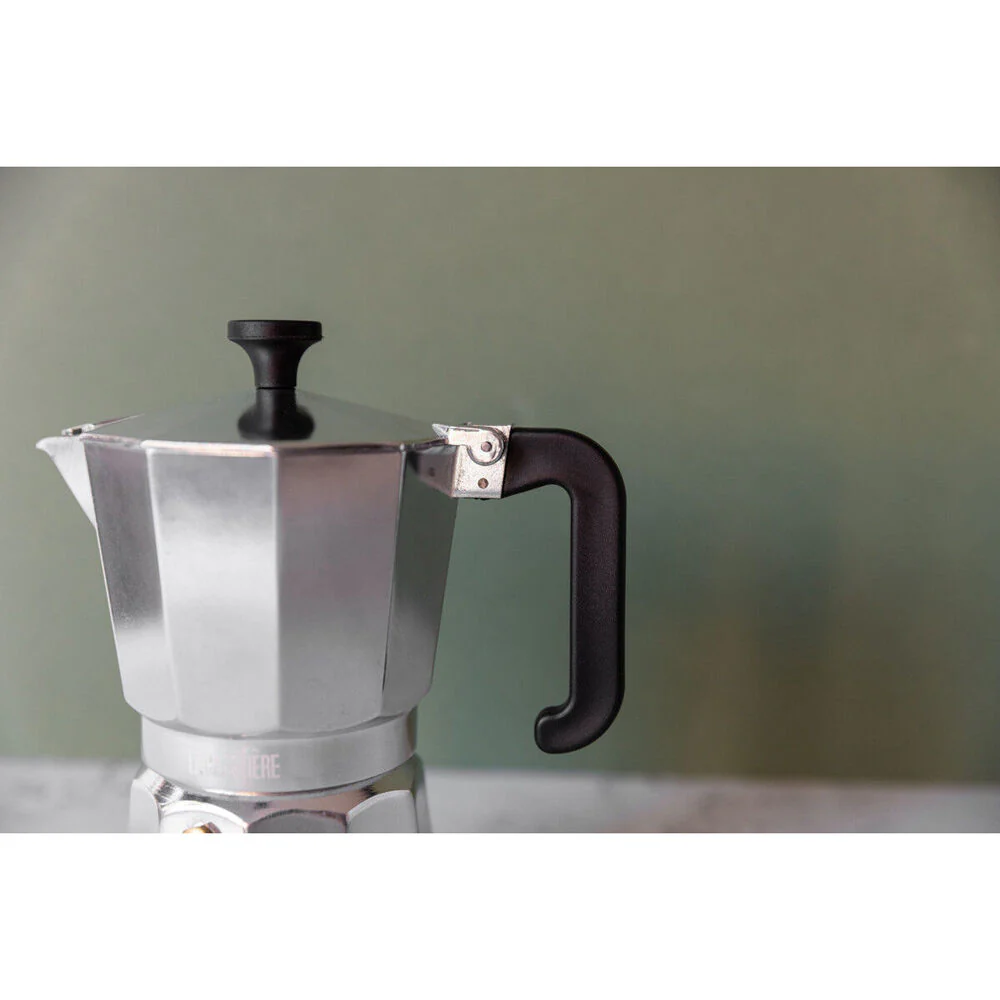 La Cafetiere Venice 3-Cup 150ml Espresso Maker Aluminum Coffee Pot (Silver) - Image 2