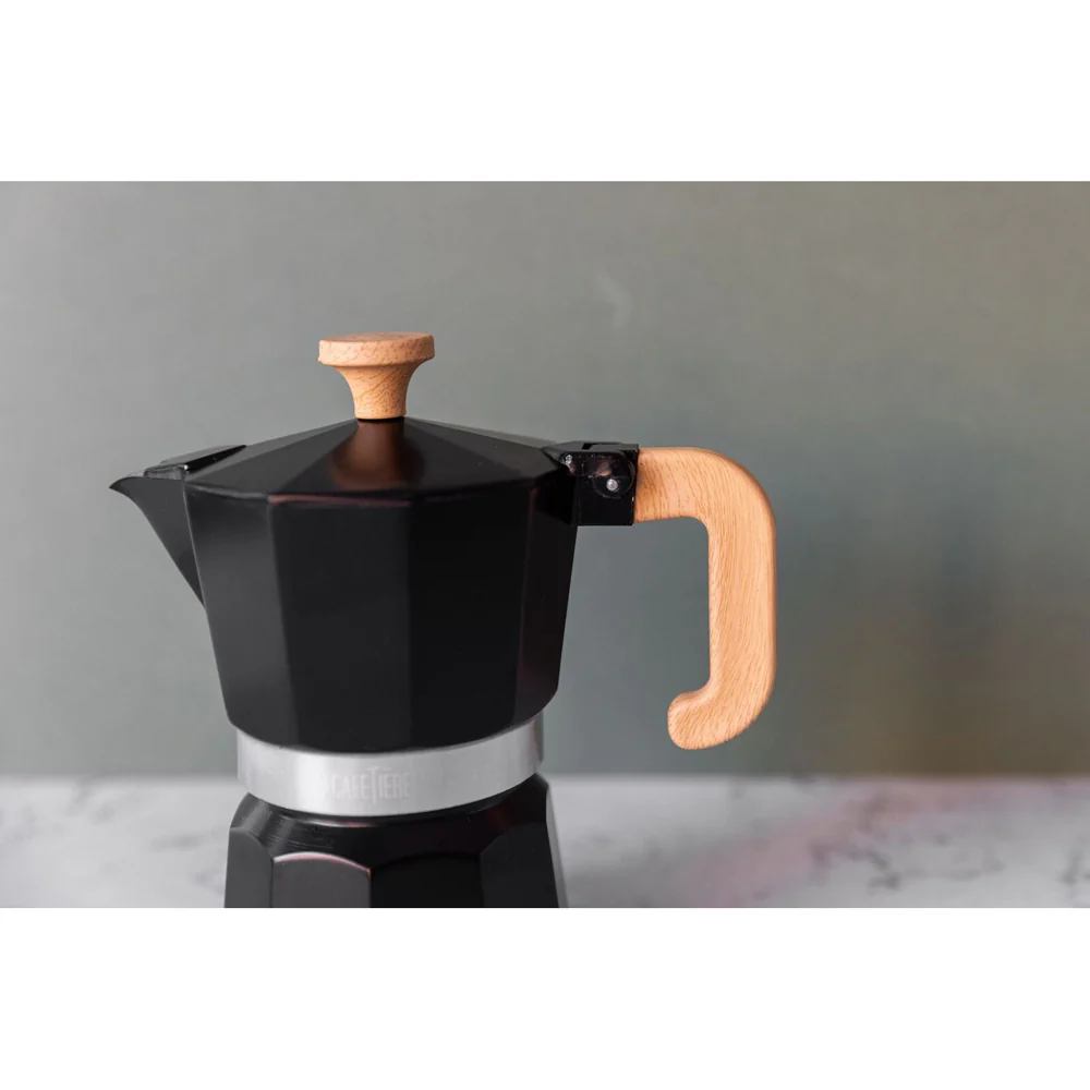 La Cafetiere Venice 6-Cup 290ml Espresso Maker Aluminum Coffee Pot (Black) - Image 2