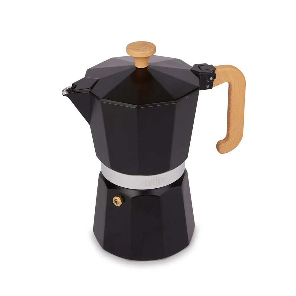 La Cafetiere Venice 6-Cup 290ml Espresso Maker Aluminum Coffee Pot (Black) - Image 3