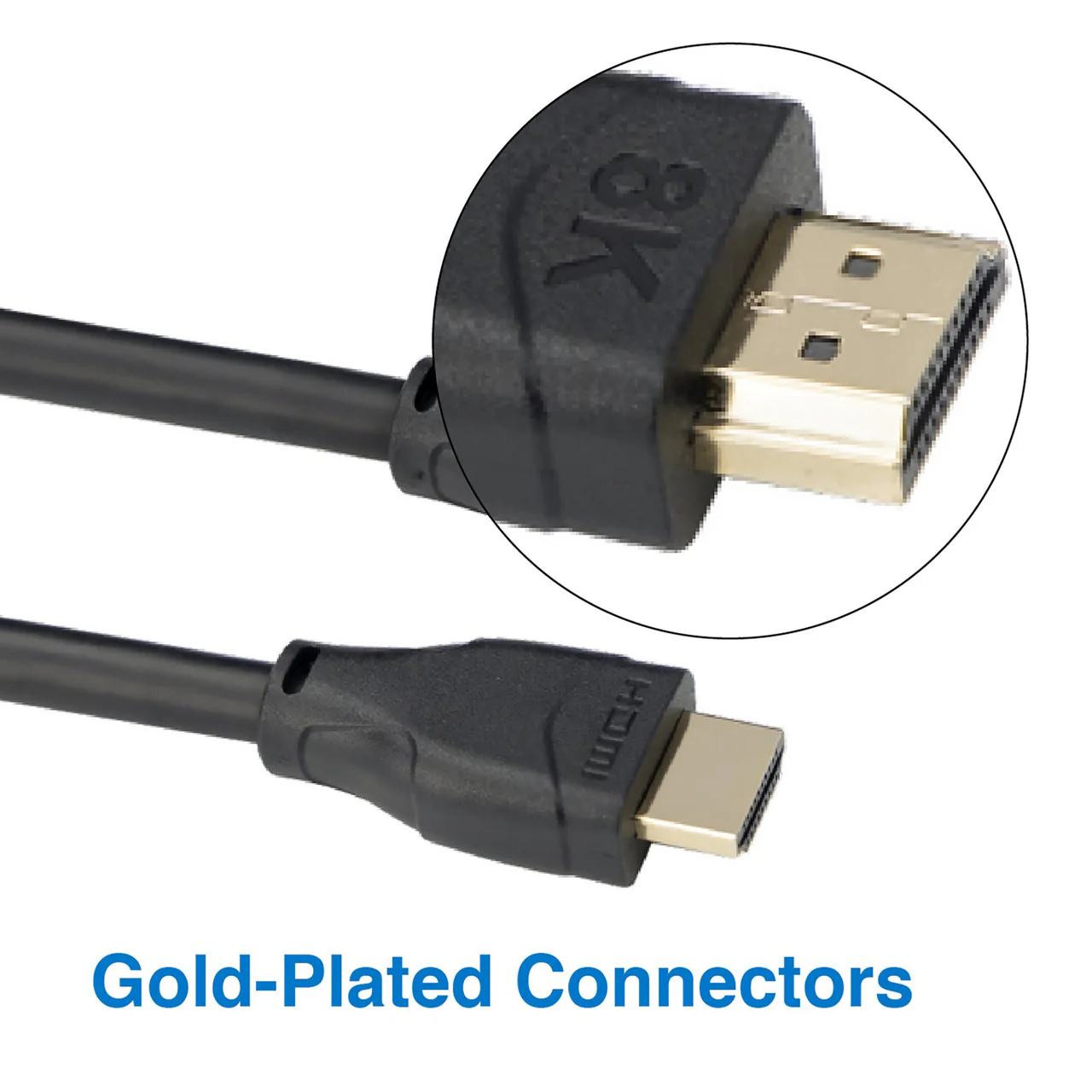 Laser 8K HDMI 2.1 Gold Cable Ultra High Speed VRR eARC 2M - Image 6