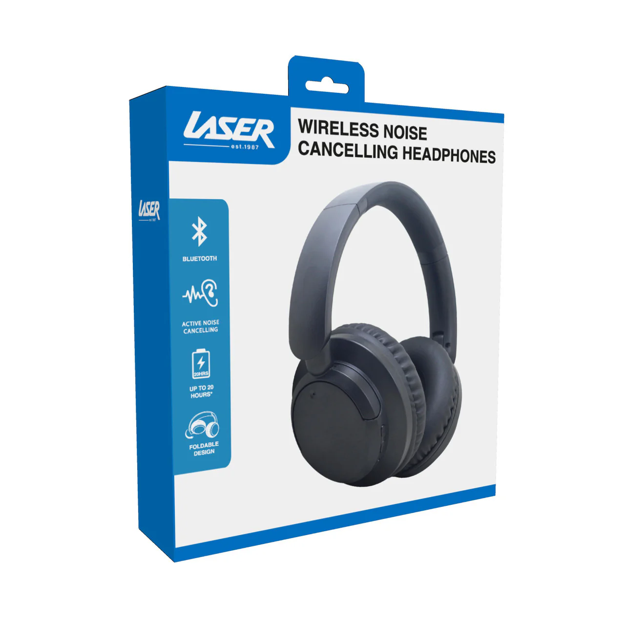 Laser Active Noise Cancelling Bluetooth Headphones (Black) - Image 10