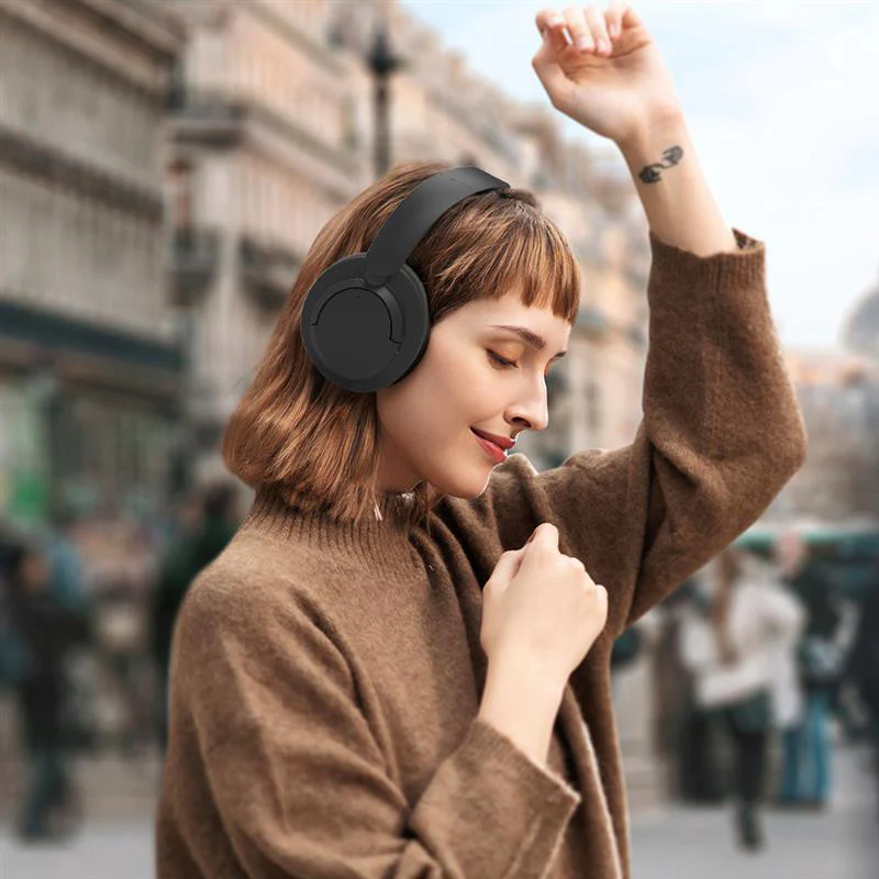 Laser Active Noise Cancelling Bluetooth Headphones (Black) - Image 7