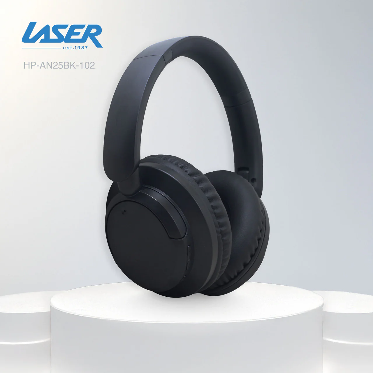 Laser Active Noise Cancelling Bluetooth Headphones (Black) - Image 8