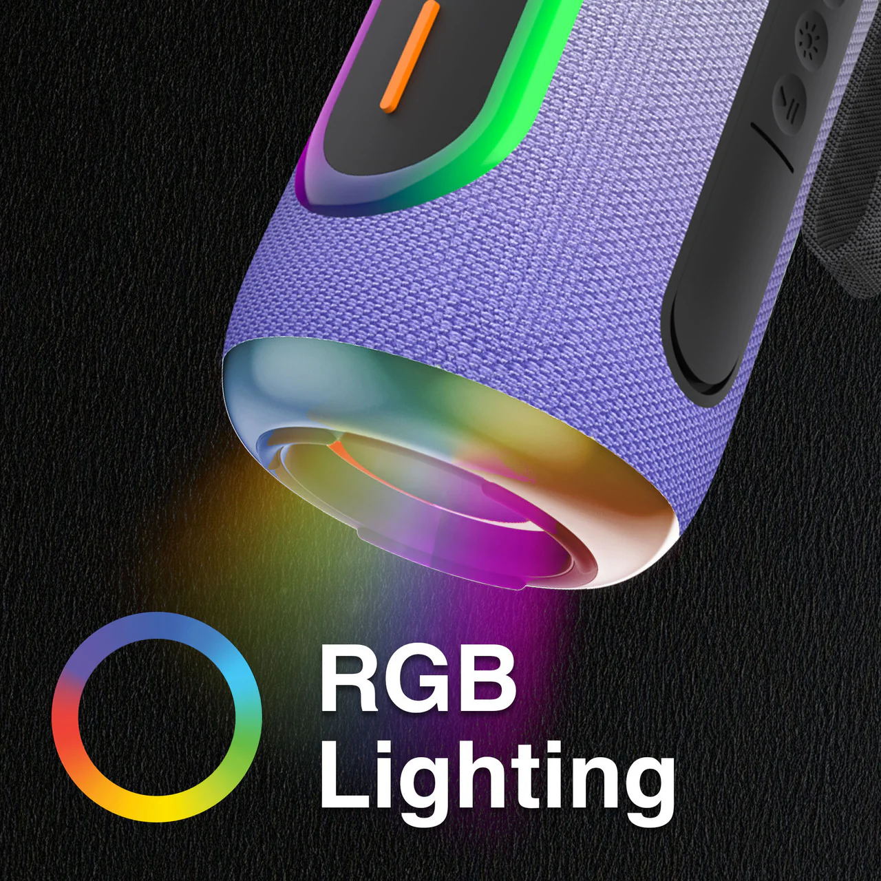 Laser Bluetooth Pill Speaker with RGB Lighting (Future Dusk) - Image 2