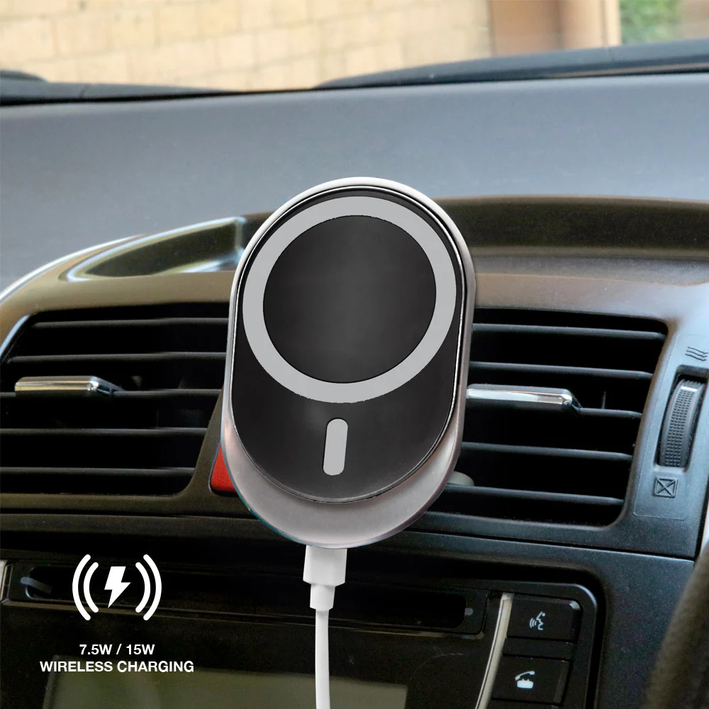 Laser Car Vent Mount with 15W MagSafe Wireless Charging (Black) - Image 2