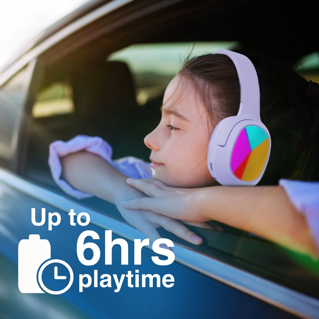 Laser Kids Wireless Headphones – Volume Limited (Purple) - Image 3