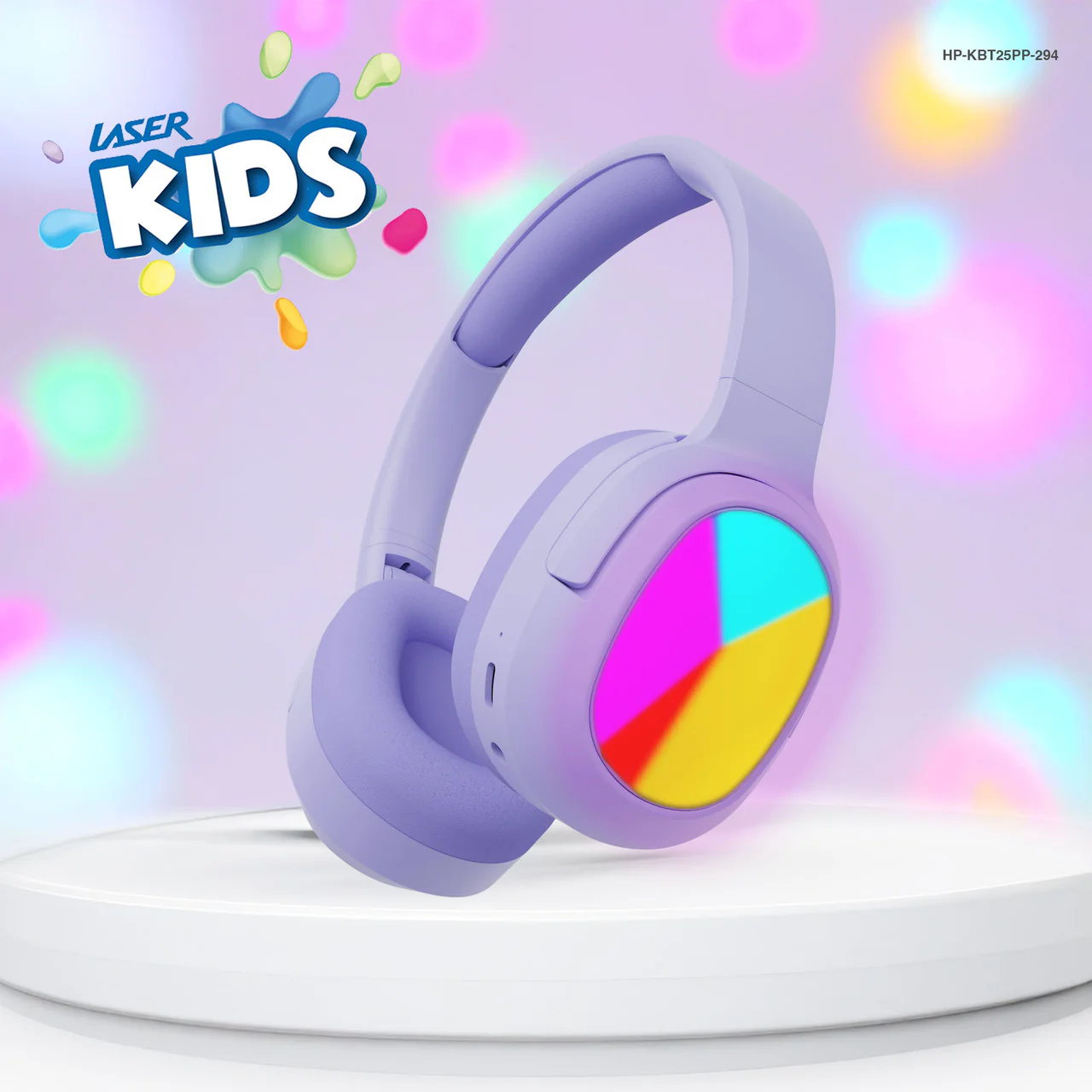 Laser Kids Wireless Headphones – Volume Limited (Purple) - Image 8