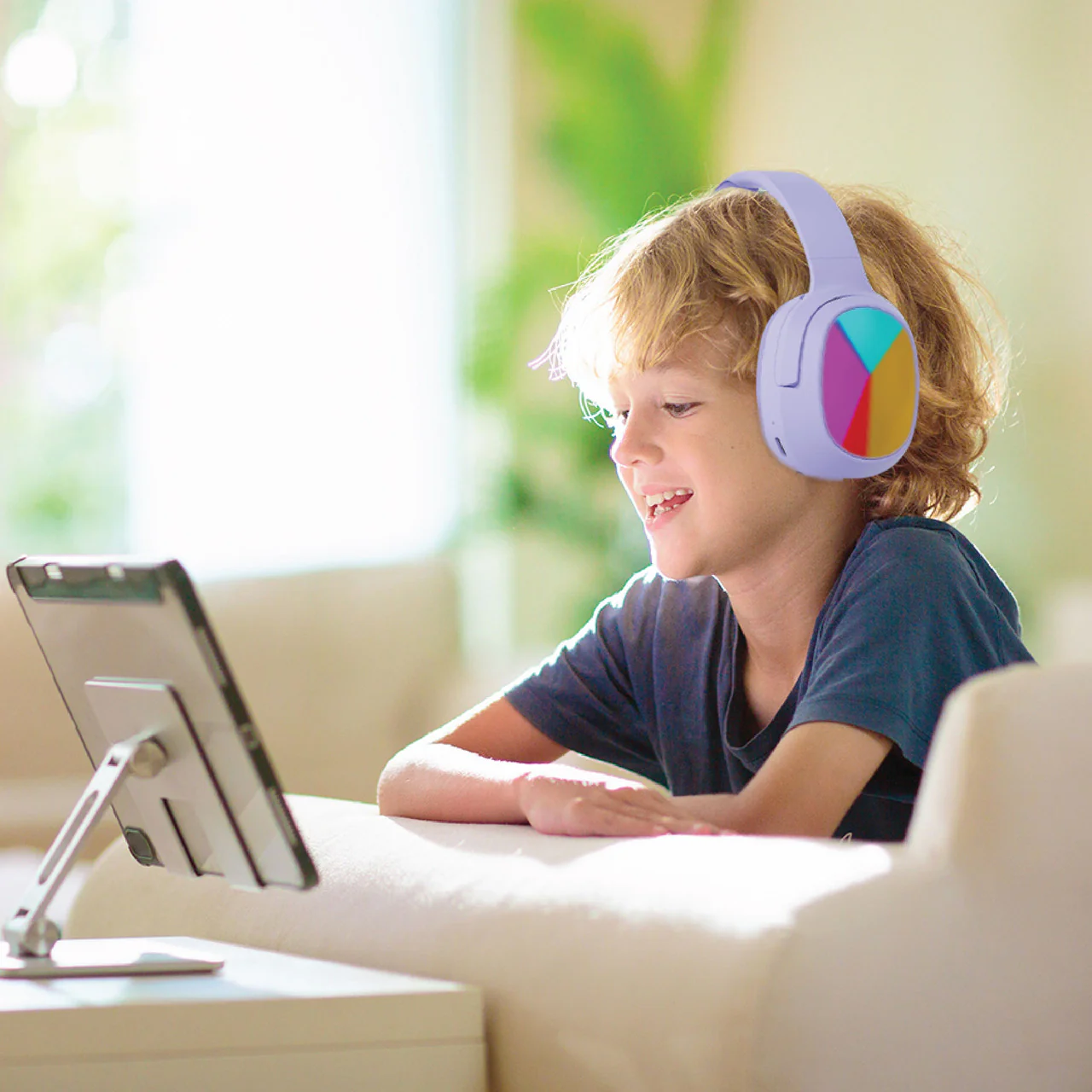 Laser Kids Wireless Headphones – Volume Limited (Purple) - Image 9
