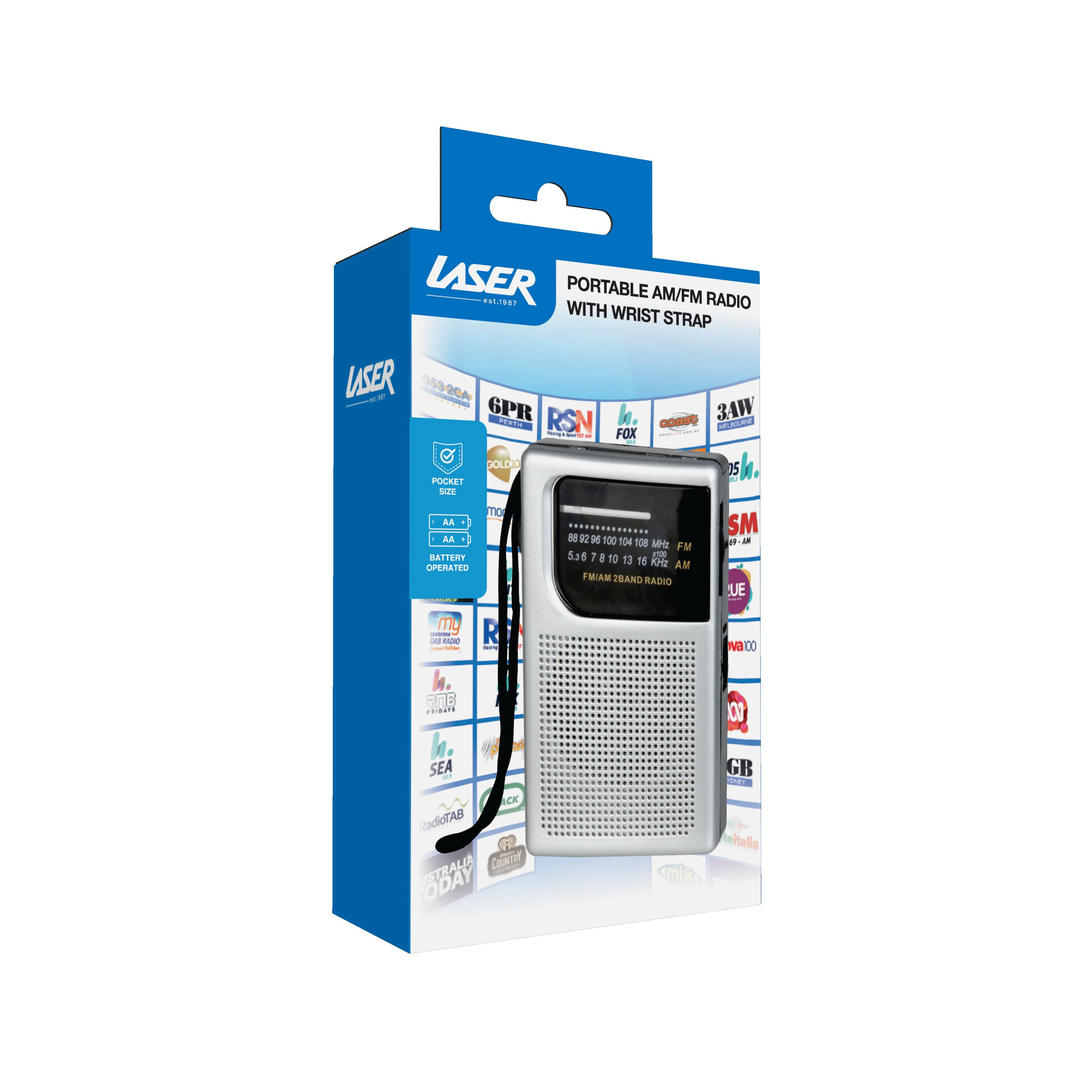 Laser Pocket Radio AM FM Built-in Speaker and Earphones Socket - Image 8