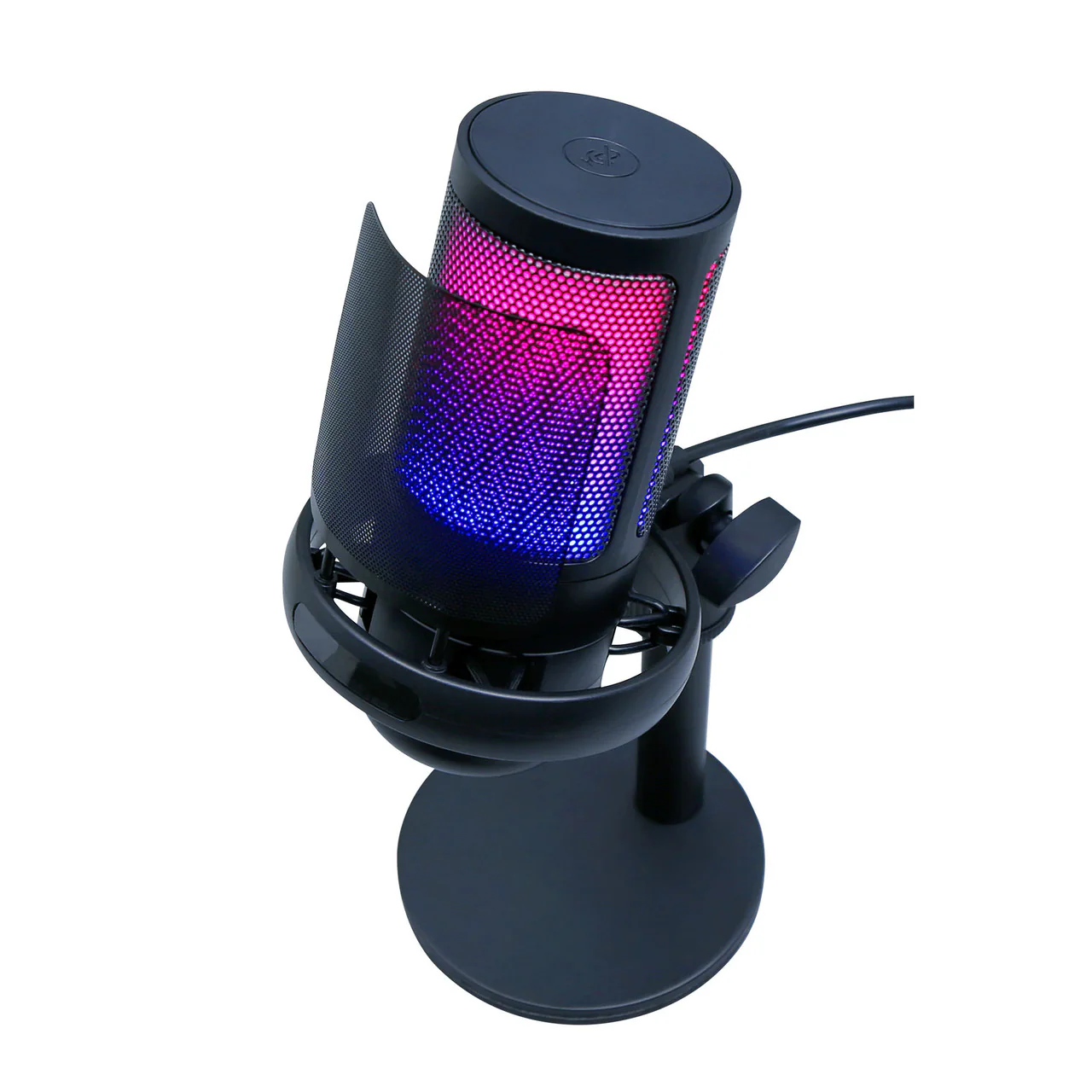 Laser RGB Gaming Microphone - Cardioid, Pop Filter, & Headphone Jack (Black) - Image 7