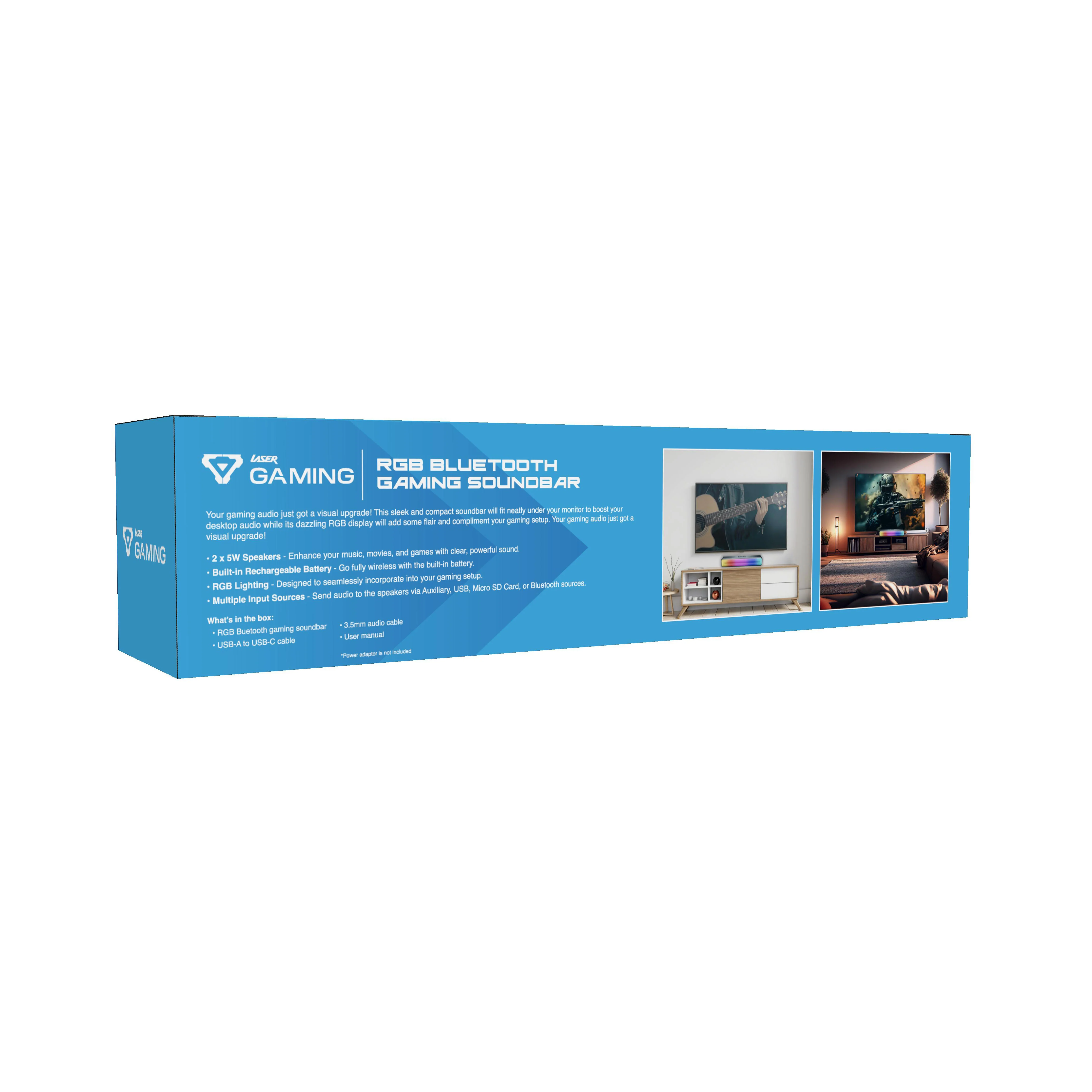 Laser RGB Portable Bluetooth Gaming Soundbar with Multi-Input - Image 10