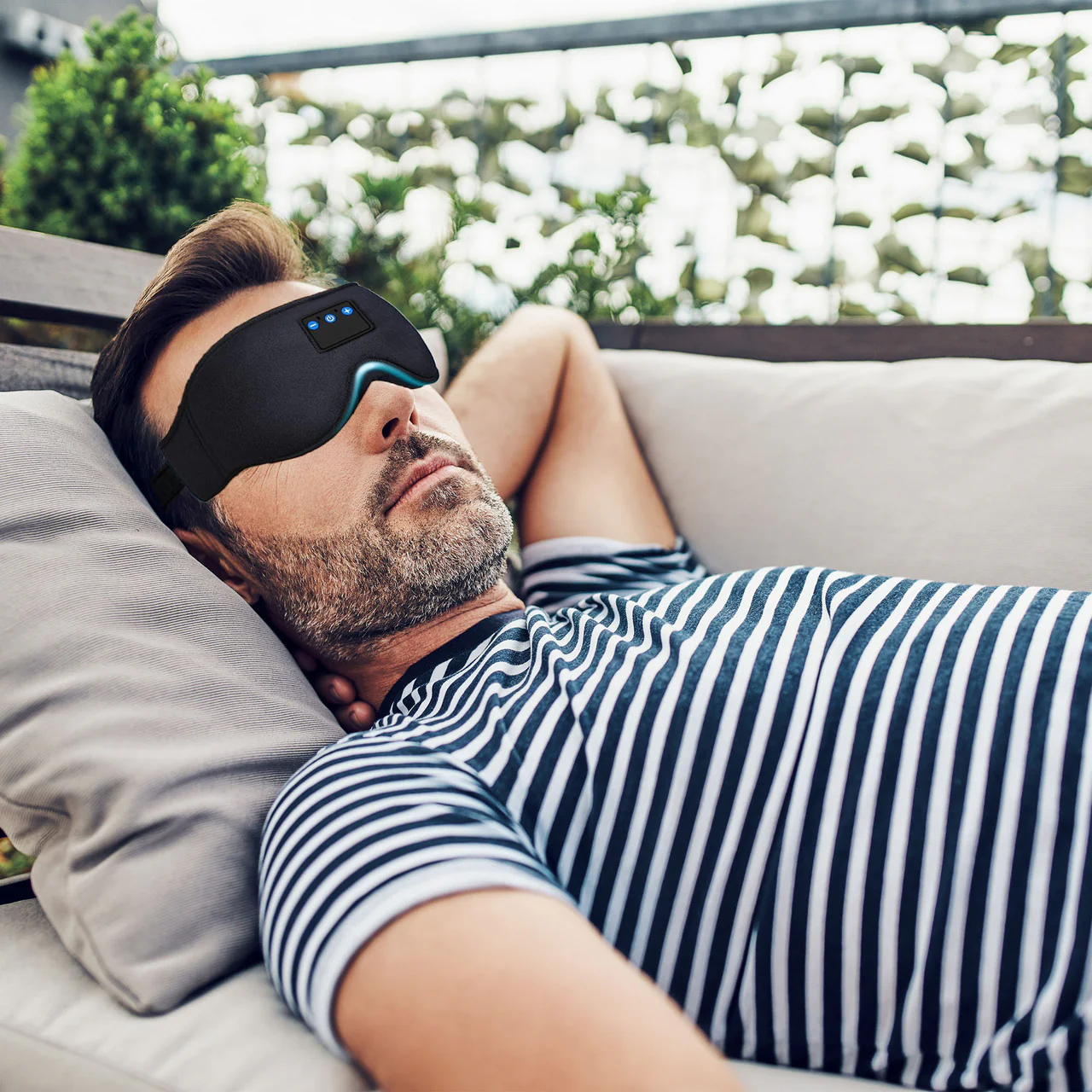Laser Sleep Mask with Bluetooth Headphones (Black) - Image 3