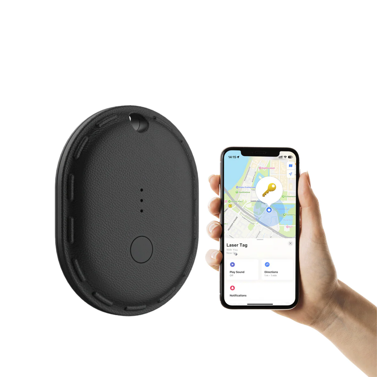 Laser Smart Tag – Compatible with Apple Find My (Black) - Image 9