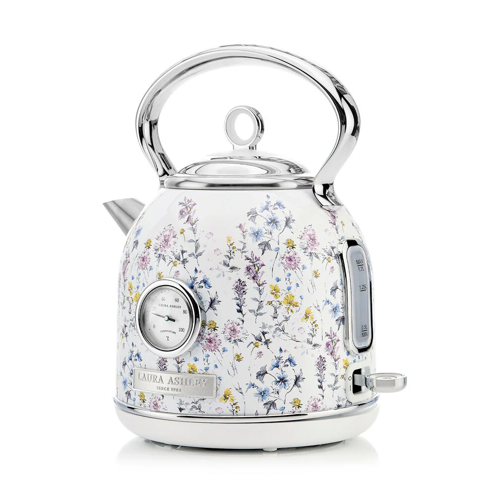 Laura Ashley 1.7L Dome Electric Kettle Stainless Steel (Wild Meadow) - Image 2