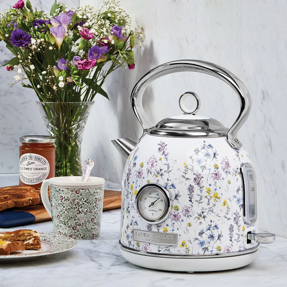 Laura Ashley 1.7L Dome Electric Kettle Stainless Steel (Wild Meadow) - Image 6