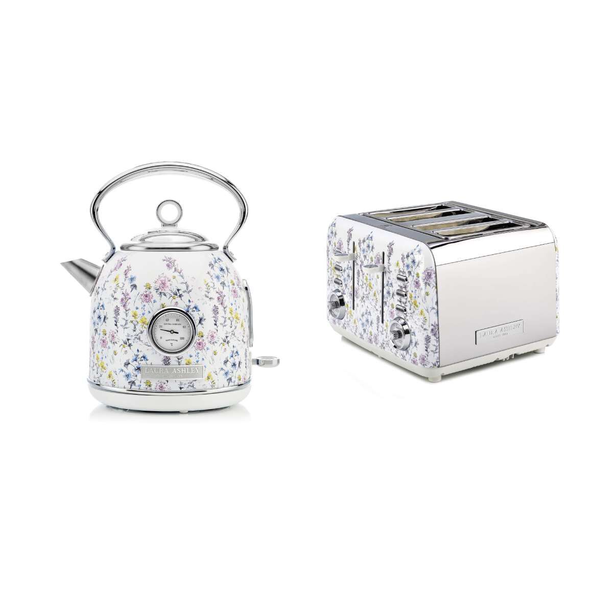 Laura Ashley 1.7L Dome Kettle and 4 Slice Toaster Combo (Wild Meadow) - Image 2