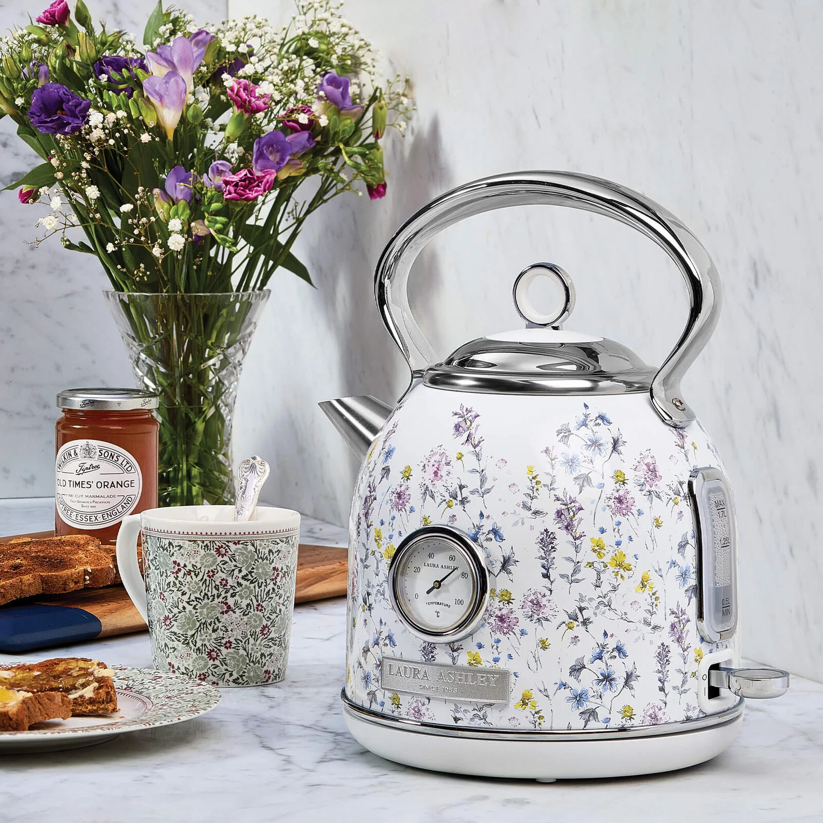 Laura Ashley 1.7L Dome Kettle and 4 Slice Toaster Combo (Wild Meadow) - Image 6