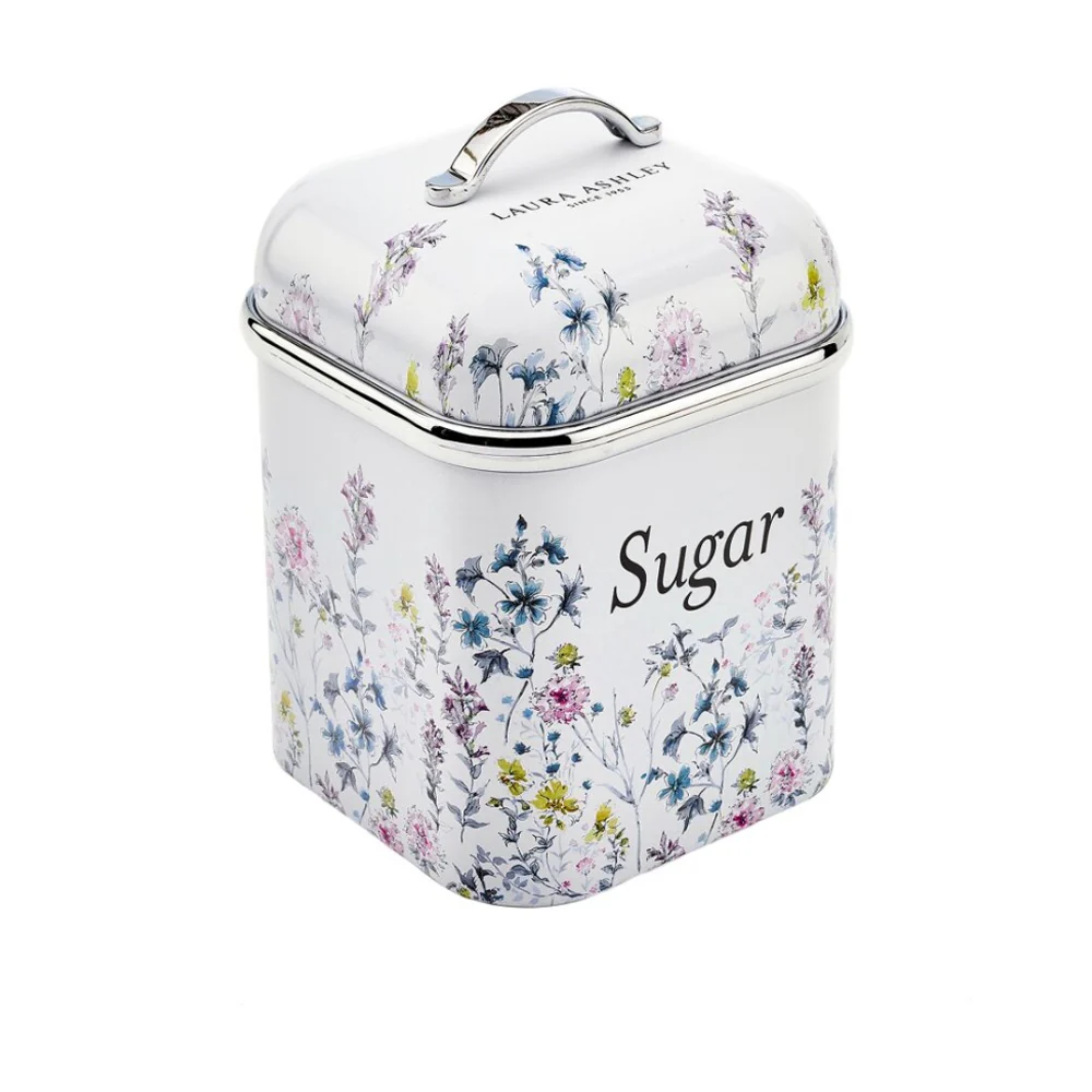 Laura Ashley 3pc Elveden Tea Coffee Sugar Canister Set Wild Meadow 200ml - Image 2