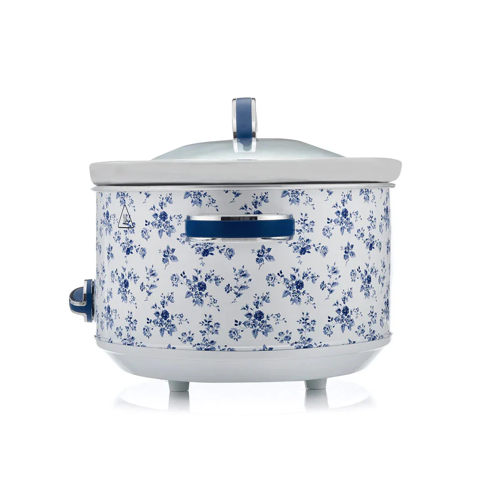 Laura Ashley 6.5L Electric 300 Watt Stainless Steel Slow Cooker China Rose - Image 3
