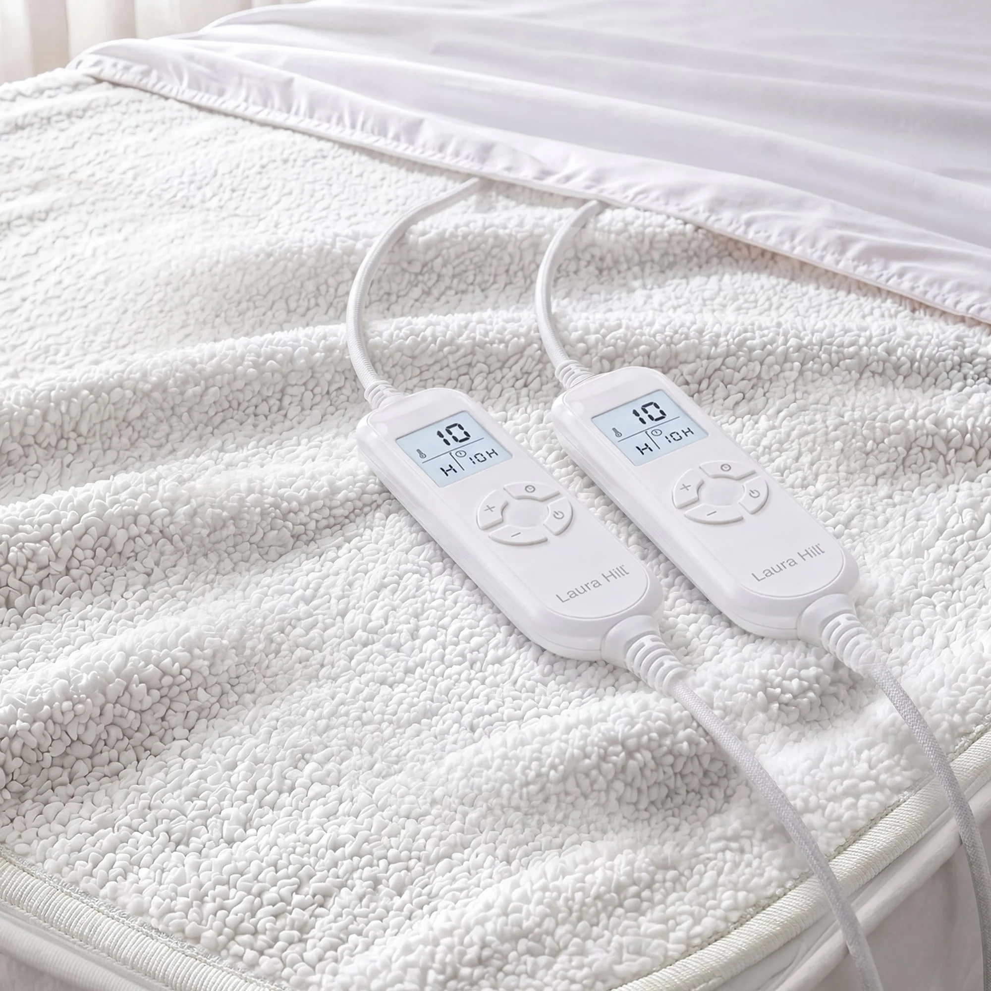 Laura Hill 9-Level Heated Fitted Electric Blanket with Fleece Underlay - King - Image 10