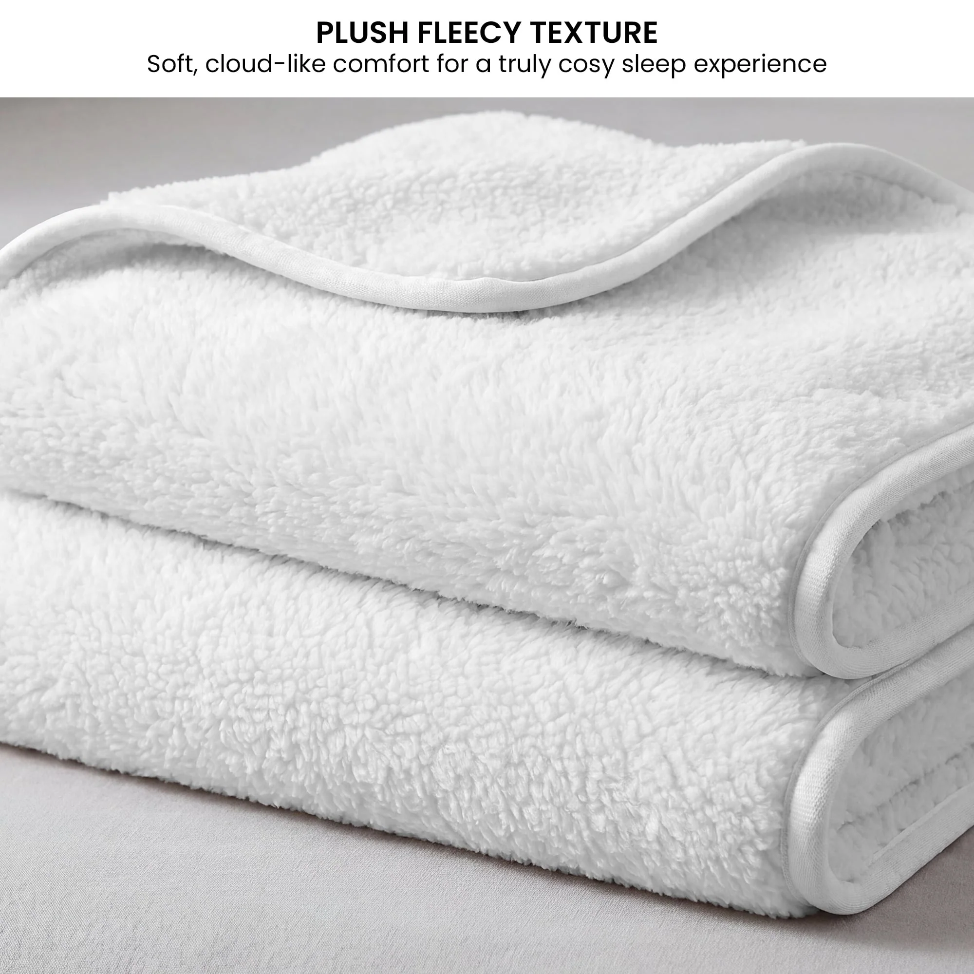 Laura Hill 9-Level Heated Fitted Electric Blanket with Fleece Underlay - Single - Image 3