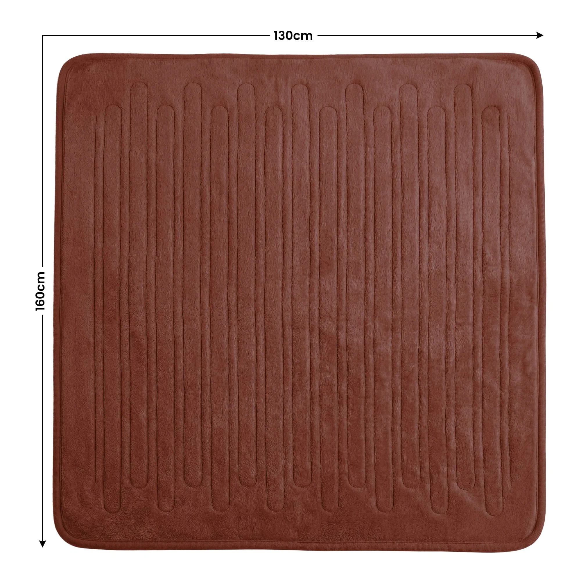 Laura Hill Heated Electric Blanket Fleece Throw (Brown) - Image 2