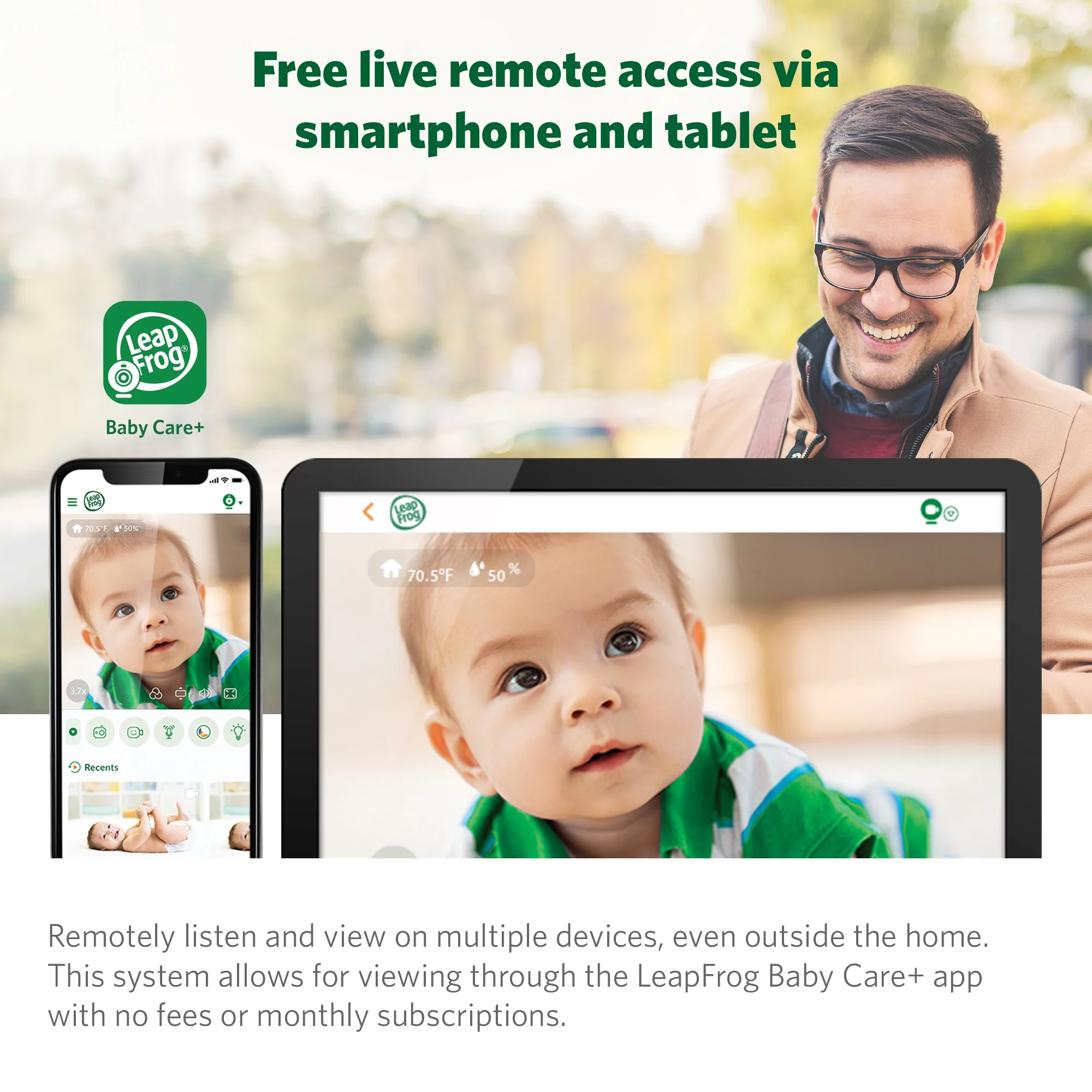 LeapFrog LF1911 High Definition Wi-Fi Camera Pan and Tilt Baby Monitor - Image 2