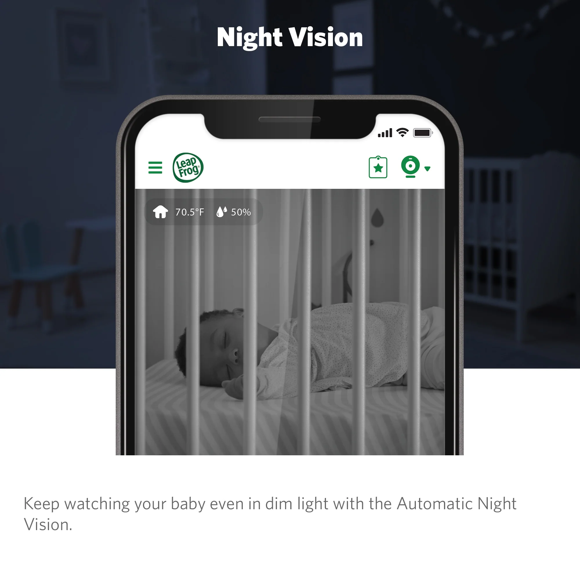 LeapFrog LF2911 High Definition Wi-Fi Camera Pan and Tilt Baby Monitor - Image 6