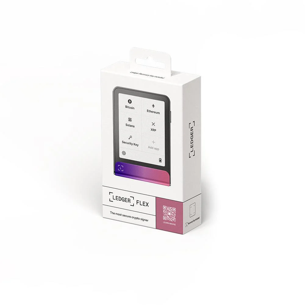 Ledger Flex Crypto Hardware Wallet with Recovery Key (Crimson Magenta) - Image 8