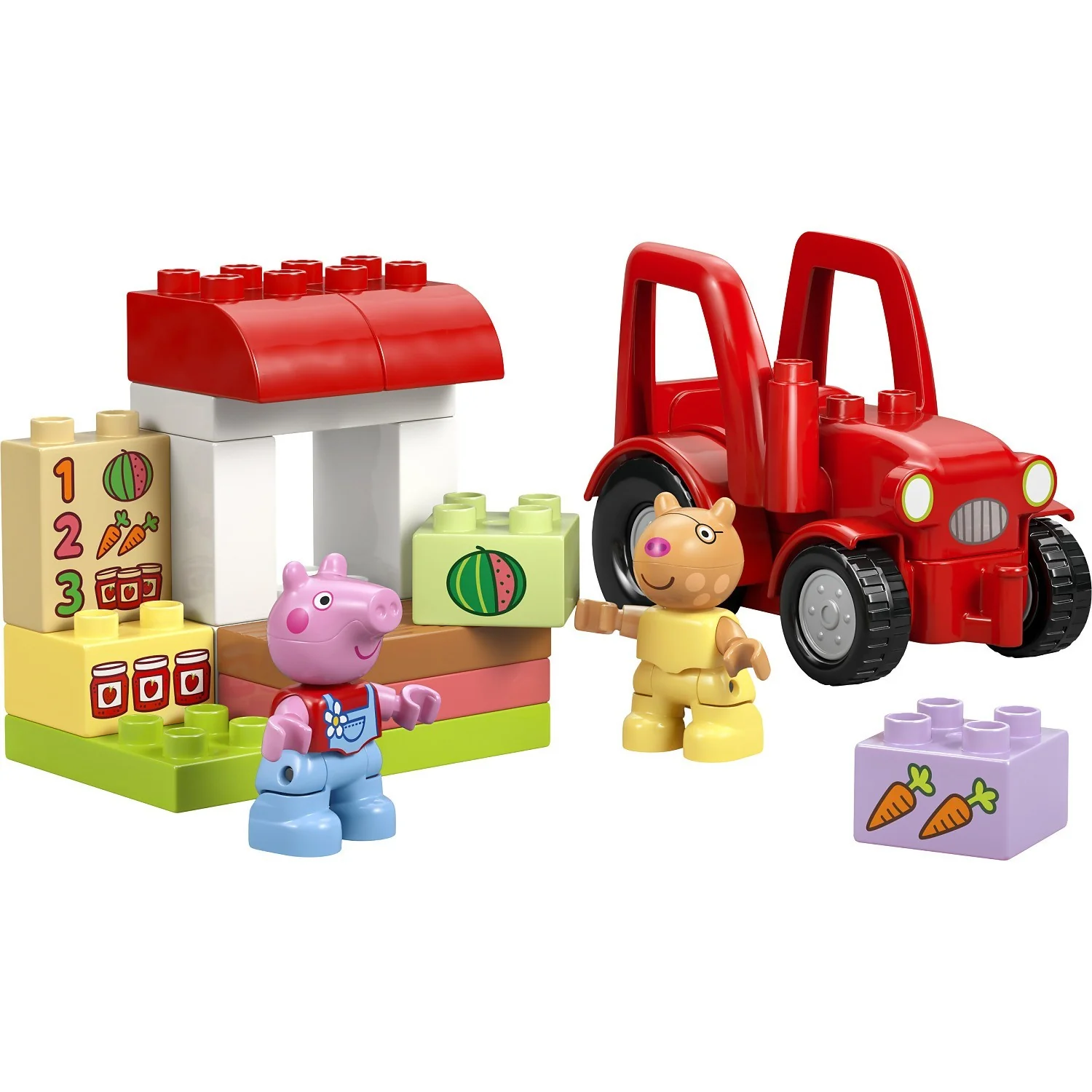 LEGO 10468 Peppa Pig Tractor and Market - Duplo - Image 4