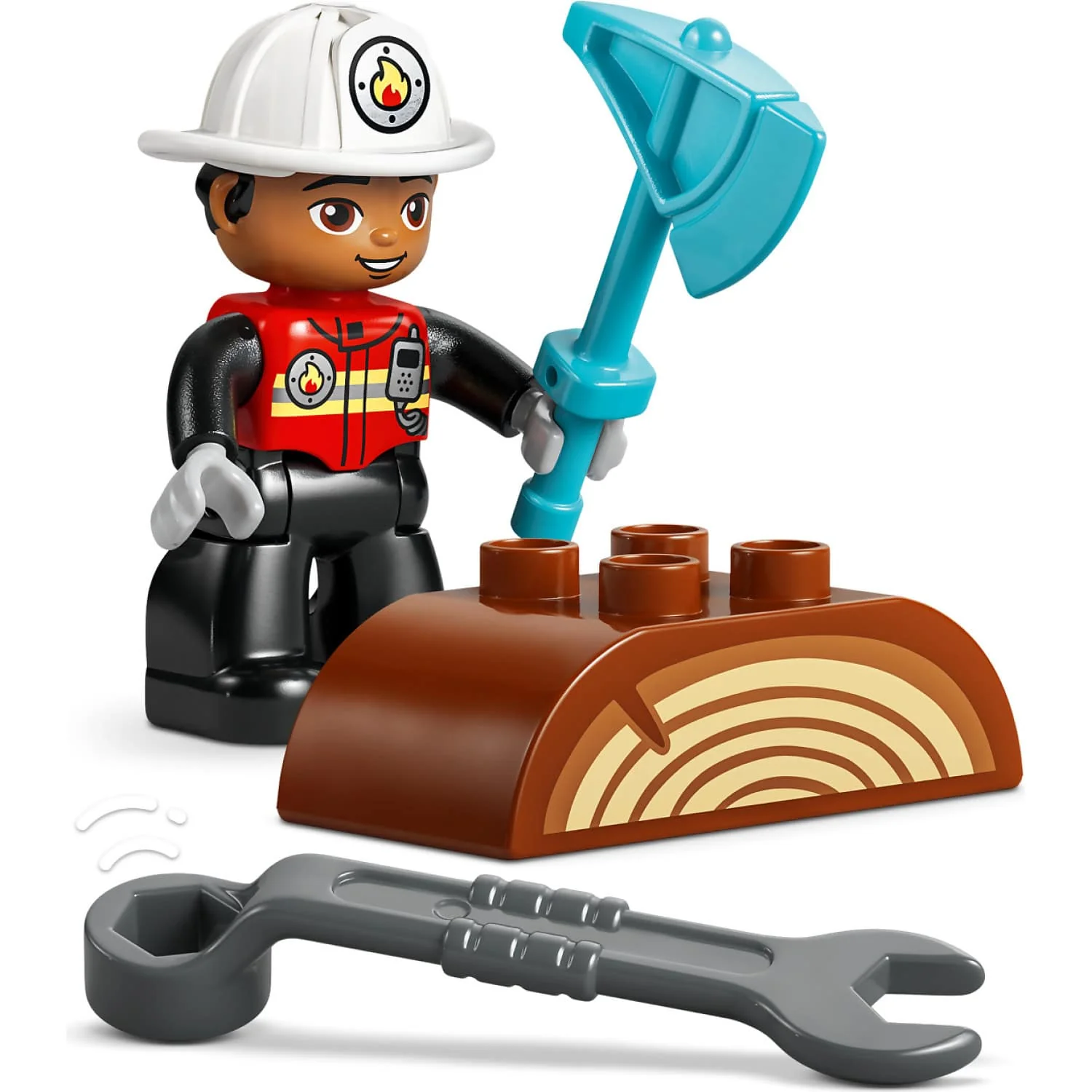 LEGO 10473 Fire Truck with Hose and Firefighter - Duplo - Image 4