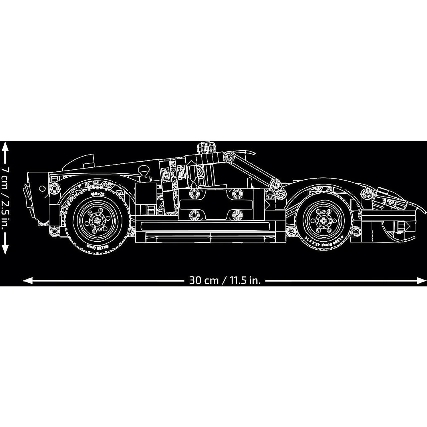LEGO 42223 1966 Ford GT40 MKII Race Car - Technic - Image 7